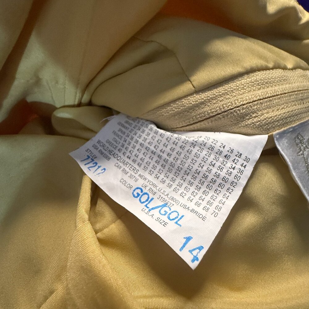 📌Forever Yours Gold Strapless Plated Bridesmaid - Prom - Formal Dress - Picture 15 of 16